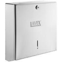 Lavex Stainless Steel 200 C-Fold or 275 Multifold Surface-Mounted Paper Towel Dispenser