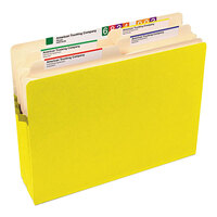 Smead 73223 Letter Size File Pocket - 1 3/4 inch Expansion with Straight Cut Tab, Yellow
