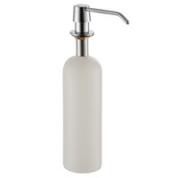 Lavex Janitorial 34 oz. Stainless Steel Under Counter Liquid Soap Dispenser