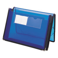 Smead 71953 Letter Size Poly Expansion Wallet - 2 1/4 inch Expansion with Flap and Cord Closure, Blue