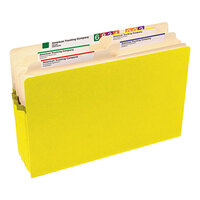 Smead 74233 Legal Size File Pocket - 3 1/2 inch Expansion with Straight Cut Tab, Yellow