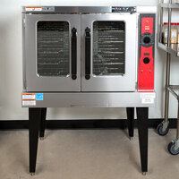 Vulcan VC5ED Single Deck Full Size Electric Convection Oven With Legs - 480V, Field Convertible, 12 kW