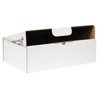 Duck 1147639 13 inch x 9 inch x 4 inch White Self-Locking Shipping Box - 25/Pack