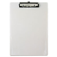 Saunders 00442 1/2 inch Capacity 12 inch x 8 1/2 inch Pearl Recycled Plastic Clipboard with Ruler Edge