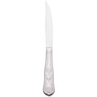 World Tableware 244 5762 Kings 8 7/8 inch 18/0 Stainless Steel Heavy Weight Solid Handle Steak Knife with Fluted Blade - 36/Case