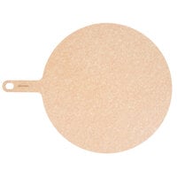 Epicurean 16 inch Natural Richlite Wood Fiber Round Pizza Board with 5 inch Handle 429-211601