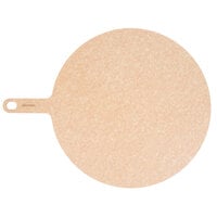 Epicurean 16" Natural Richlite Wood Fiber Round Pizza Board with 5" Handle 429-211601