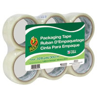 Duck Tape 240053 1 7/8 inch x 55 Yards Clear Commercial Grade Packaging Tape - 6/Pack