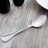 World Tableware 888 003 Masterpiece 8 1/2 inch 18/0 Stainless Steel Heavy Weight Tablespoon / Serving Spoon - 36/Case