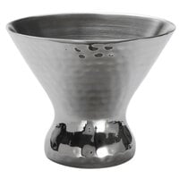 American Metalcraft DWCH7 7 oz. Double-Wall Hammered Stainless Steel Stemless Martini Glass