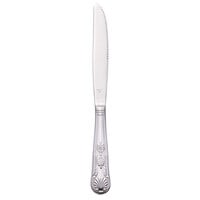 World Tableware 244 5502 Kings 9 1/2 inch 18/0 Stainless Steel Heavy Weight Solid Handle Dinner Knife with Fluted Blade - 36/Case