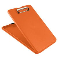 Saunders 00579 SlimMate 1/2 inch Capacity 11 inch x 8 1/2 inch Hi-Visibility Orange Storage Clipboard
