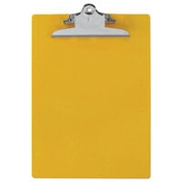 Saunders 21605 1 inch Capacity 12 inch x 8 1/2 inch Yellow Recycled Plastic Clipboard with Ruler Edge