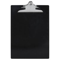 Saunders 21603 1" Capacity 12" x 8 1/2" Black Recycled Plastic Clipboard with Ruler Edge