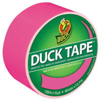 Duck Tape 1265016 1 7/8" x 15 Yards Colored Neon Pink Duct Tape