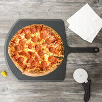 Epicurean Slate 18 inch x 27 inch Richlite Wood Fiber Commercial Pizza Peel with 9 inch Handle 407-271802