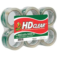 Duck Tape CS556PK 1 7/8 inch x 55 Yards Clear Heavy-Duty Carton Packaging Tape - 6/Pack