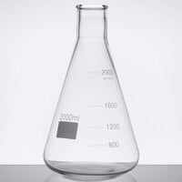 American Metalcraft GF68 Chemistry Collection 68 oz. (2000 mL) Erlenmeyer Flask Glass