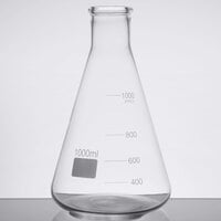 American Metalcraft GF34 Chemistry Collection 34 oz. (1000 mL) Erlenmeyer Flask Glass