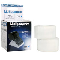 Seiko Instruments SLPMRL 1 1/8" x 2" White Self-Adhesive Printable Multipurpose Label - 440/Box