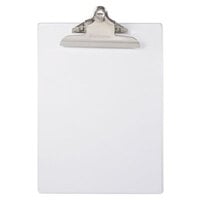 Saunders 21803 1 inch Capacity 12 inch x 8 1/2 inch Clear Recycled Plastic Clipboard with Ruler Edge