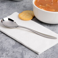 Arcoroc T3809 Nuovo 6 7/8 inch 18/10 Stainless Steel Extra Heavy Weight Soup Spoon by Arc Cardinal - 12/Case