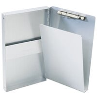 Saunders 10507 Snapak 3/8 inch Capacity 9 1/2 inch x 5 11/16 inch Silver Recycled Aluminum Side-Open Form Holder Clipboard