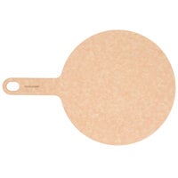 Epicurean 10 inch Natural Richlite Wood Fiber Round Pizza Board with 5 inch Handle 429-151001