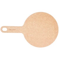 Epicurean 429-130801 8 inch Natural Richlite Wood Fiber Round Pizza Board with 5 inch Handle