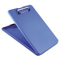 Saunders 00559 SlimMate 1/2" Capacity 11" x 8 1/2" Blue Storage Clipboard