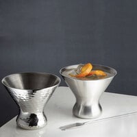 American Metalcraft DWC7 7 oz. Double-Wall Satin Stainless Steel Stemless Martini Glass