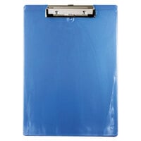 Saunders 00439 1/2 inch Capacity 12 inch x 8 1/2 inch Ice Blue Recycled Plastic Clipboard with Ruler Edge