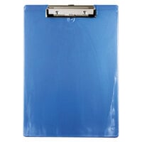 Saunders 00439 1/2" Capacity 12" x 8 1/2" Ice Blue Recycled Plastic Clipboard with Ruler Edge