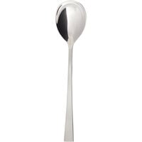 Arcoroc FJ806 Latham Sand 7 inch 18/10 Extra Heavy Weight Stainless Steel Dessert Spoon by Arc Cardinal - 12/Case