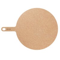 Epicurean 14" Natural Richlite Wood Fiber Round Pizza Board with 5" Handle 429-191401