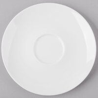 Schonwald 9396918 Grace 6 3/8 inch Continental White Porcelain Saucer - 12/Case