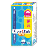 Paper Mate 1951722 InkJoy Blue Ink with Blue Barrel Color 0.5mm Retractable Gel Pen - 12/Pack