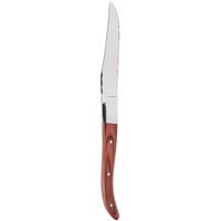 Chef & Sommelier FJ508 Royale 4 inch Steak Knife with Cherry Pakkawood Handle by Arc Cardinal - 12/Case