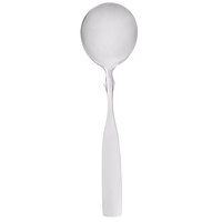Choice Delmont 6 1/8 inch 18/0 Stainless Steel Medium Weight Bouillon Spoon - 12/Case