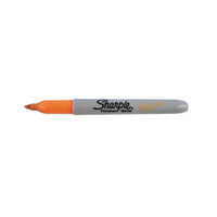 Sharpie 1860446 Neon Orange Fine Tip Permanent Marker - 12/Pack