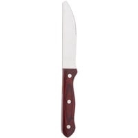 Chef & Sommelier FJ605 Grand 5 1/2 inch Steak Knife with Brown Wooden Handle by Arc Cardinal - 12/Case