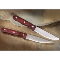 Chef & Sommelier FJ605 Grand 5 1/2 inch Steak Knife with Brown Wooden Handle by Arc Cardinal - 12/Case