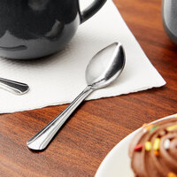 Choice Dominion 4 1/4 inch 18/0 Stainless Steel Demitasse Spoon - 12/Case