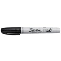Sharpie 1810705 Black Brush Tip Permanent Marker - 12/Pack