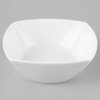 Schonwald 9323266 Event 13.5 oz. Continental White Square Porcelain Low Bowl - 6/Case