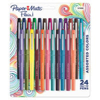 Paper Mate 1978998 Point Guard Flair Assorted Ink with Assorted Barrel Color 0.7mm Bullet Point Stick Pen - 24/Set