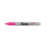 Sharpie 1860444 Neon Pink Fine Tip Permanent Marker - 12/Pack