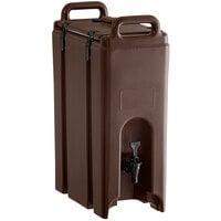 Cambro 500LCD131 Camtainers® 4.75 Gallon Dark Brown Insulated Beverage Dispenser