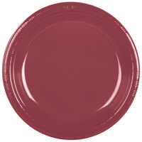 Creative Converting 28312231 10" Burgundy Plastic Plate - 240/Case