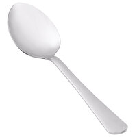 Choice Windsor 7 5/8 inch 18/0 Stainless Steel Tablespoon / Serving Spoon - 12/Case
